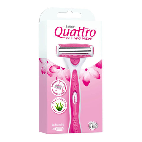 GETIT.QA- Qatar’s Best Online Shopping Website offers SHCICK QUATTRO RAZOR FOR WOMEN 2UP at the lowest price in Qatar. Free Shipping & COD Available!