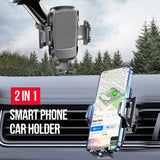 GETIT.QA- Qatar’s Best Online Shopping Website offers TRANDS 2 IN 1 SMART PHONE CAR HOLDER, BLACK, TR-HO5610 at the lowest price in Qatar. Free Shipping & COD Available!