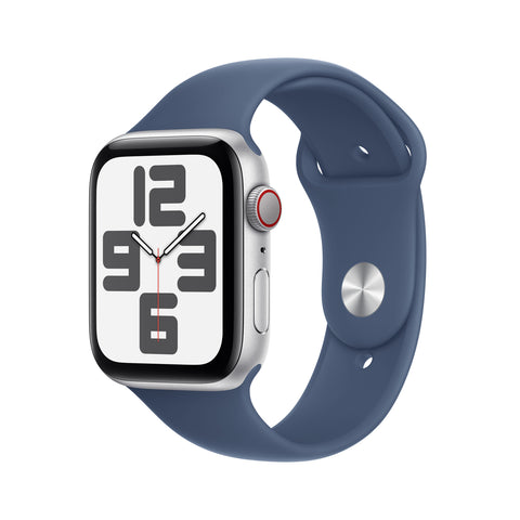 GETIT.QA- Qatar’s Best Online Shopping Website offers PRE-ORDER APPLE WATCH SE GPS + CELLULAR, 40 MM SILVER ALUMINIUM CASE WITH DENIM SPORT BAND - S/M, MXGF3QA/A at the lowest price in Qatar. Free Shipping & COD Available!