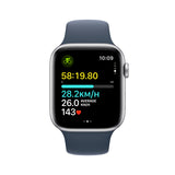 GETIT.QA- Qatar’s Best Online Shopping Website offers APPLE WATCH SE GPS, SILVER ALUMINIUM CASE WITH STORM BLUE SPORT BAND, 40 MM, S/M, MRE13 at the lowest price in Qatar. Free Shipping & COD Available!