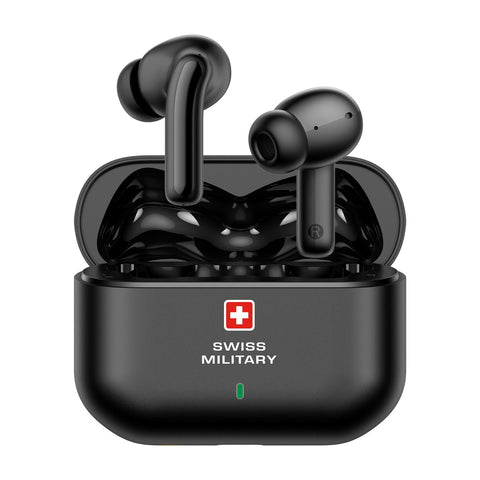 GETIT.QA- Qatar’s Best Online Shopping Website offers SWISS MILITARY DELTA 3 TRUE WIRELESS EARBUDS, BLACK at the lowest price in Qatar. Free Shipping & COD Available!