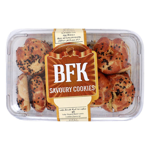 GETIT.QA- Qatar’s Best Online Shopping Website offers BFK TULIP BLACK CUMIN COOKIES (SAVOURY) 270 G at the lowest price in Qatar. Free Shipping & COD Available!
