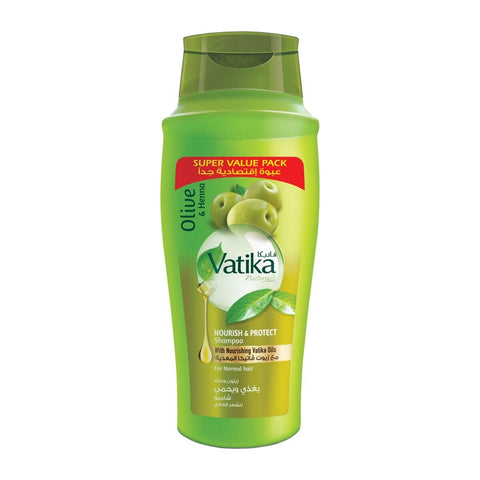 GETIT.QA- Qatar’s Best Online Shopping Website offers VATIKA NATURALS NOURISH AND PROTECT SHAMPOO NATURAL & HERBAL ENRICHED WITH OLIVE AND HENNA FOR NORMAL HAIR 700 ML at the lowest price in Qatar. Free Shipping & COD Available!