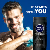 GETIT.QA- Qatar’s Best Online Shopping Website offers NIVEA MEN SHOWER GEL DEEP CLEAN VALUE PACK 2 X 250 ML at the lowest price in Qatar. Free Shipping & COD Available!