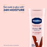 GETIT.QA- Qatar’s Best Online Shopping Website offers VASELINE ESSENTIAL EVEN TONE PERFECT 10 BODY LOTION 200 ML at the lowest price in Qatar. Free Shipping & COD Available!