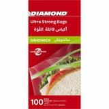 GETIT.QA- Qatar’s Best Online Shopping Website offers DIAMOND ULTRA STONG ZIPPER SANDWICH BAGS OXO-BIODEGRADABLE SIZE 16.5 X 14.9 CM 100 PCS at the lowest price in Qatar. Free Shipping & COD Available!