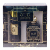 GETIT.QA- Qatar’s Best Online Shopping Website offers ADYAN EDP OUD ESSENTIAL 100 ML + DEODORANT PERFUME SPRAY 200 ML at the lowest price in Qatar. Free Shipping & COD Available!