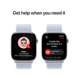 GETIT.QA- Qatar’s Best Online Shopping Website offers PRE-ORDER APPLE WATCH SERIES 10 GPS, 42MM SILVER ALUMINIUM CASE WITH BLUE CLOUD SPORT LOOP, MWWD3QA/A at the lowest price in Qatar. Free Shipping & COD Available!