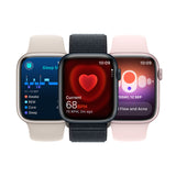 GETIT.QA- Qatar’s Best Online Shopping Website offers APPLE WATCH SERIES 9 GPS, SILVER ALUMINIUM CASE WITH STORM BLUE SPORT BAND, 45 MM, S/M, MR9D3QA/A at the lowest price in Qatar. Free Shipping & COD Available!