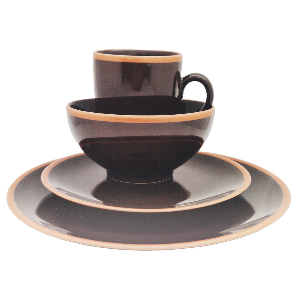 GETIT.QA | MIWARE DINNER SET 16PCS BRICK OLIVE BROWN | COD available