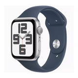 GETIT.QA- Qatar’s Best Online Shopping Website offers APPLE WATCH SE GPS WITH SILVER ALUMINIUM CASE & STORM BLUE SPORT BAND, 44 MM, MREC3 at the lowest price in Qatar. Free Shipping & COD Available!