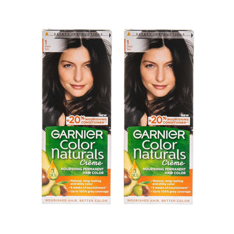 GETIT.QA- Qatar’s Best Online Shopping Website offers GARNIER COLOR NATURALS CREME BLACK NOIR 1 VALUE PACK 2 X 1 PKT at the lowest price in Qatar. Free Shipping & COD Available!