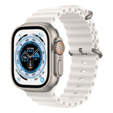 GETIT.QA- Qatar’s Best Online Shopping Website offers APPLE WATCH ULTRA GPS + CELLULAR TITANIUM CASE WITH WHITE OCEAN BAND, 49 MM, MNHF3 at the lowest price in Qatar. Free Shipping & COD Available!