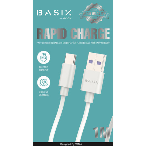 GETIT.QA- Qatar’s Best Online Shopping Website offers V-MAX USB A-C CHARGING CABLE 19901 1MTR at the lowest price in Qatar. Free Shipping & COD Available!