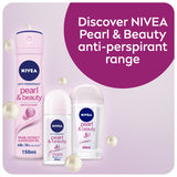 GETIT.QA- Qatar’s Best Online Shopping Website offers NIVEA ANTIPERSPIRANT SPRAY FOR WOMEN PEARL & BEAUTY 150 ML at the lowest price in Qatar. Free Shipping & COD Available!