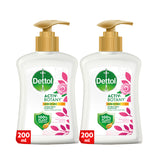 GETIT.QA- Qatar’s Best Online Shopping Website offers DETTOL ACTIV-BOTANY ANTIBACTERIAL LIQUID HANDWASH-- ROSEWATER & HIBISCUS FRAGRANCE-- 100% PLANT-DERIVED INGREDIENTS 2 X 200 ML at the lowest price in Qatar. Free Shipping & COD Available!