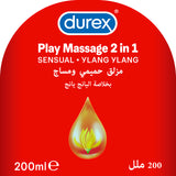 GETIT.QA- Qatar’s Best Online Shopping Website offers DUREX PLAY MASSAGE 2IN1 SENSUAL YLANG YLANG 200 ML at the lowest price in Qatar. Free Shipping & COD Available!