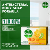 GETIT.QA- Qatar’s Best Online Shopping Website offers DETTOL FRESH ANTI-BACTERIAL BATHING SOAP BAR CITRUS & ORANGE BLOSSOM FRAGRANCE 4 X 120 G at the lowest price in Qatar. Free Shipping & COD Available!