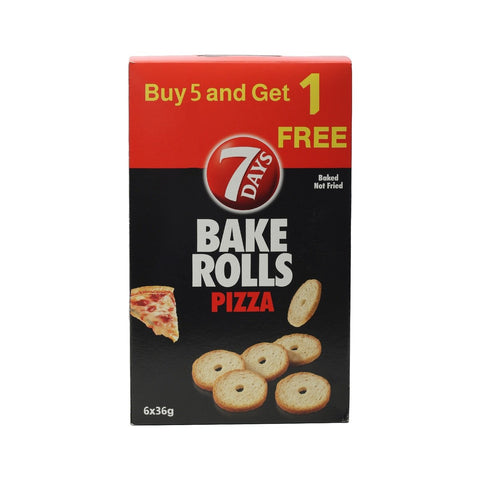 GETIT.QA- Qatar’s Best Online Shopping Website offers 7 Days Bake Rolls Pizza 6 x 36 g at the lowest price in Qatar. Free Shipping & COD Available!