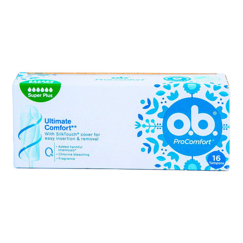 GETIT.QA- Qatar’s Best Online Shopping Website offers OB PROCOMFORT SUPER PLUS TAMPONS 16 PCS at the lowest price in Qatar. Free Shipping & COD Available!