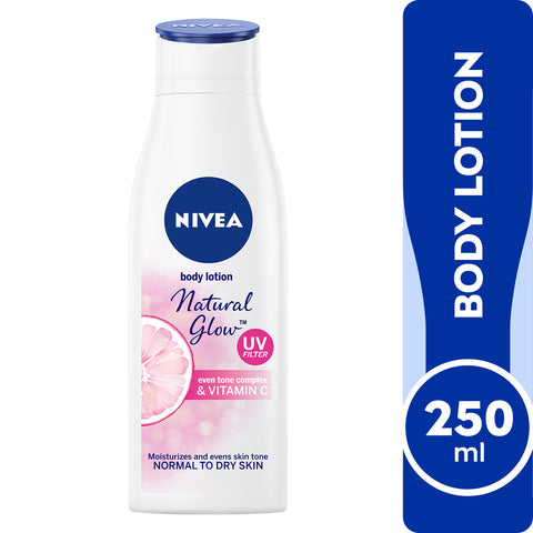 GETIT.QA- Qatar’s Best Online Shopping Website offers NIVEA BODY LOTION NATURAL GLOW ALL SKIN TYPES 250 ML at the lowest price in Qatar. Free Shipping & COD Available!