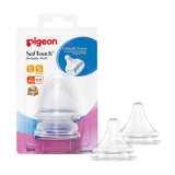 GETIT.QA- Qatar’s Best Online Shopping Website offers PIGEON SOFT TOUCH PERISTALTIC PLUS WIDE NECK NIPPLE 2 PCS at the lowest price in Qatar. Free Shipping & COD Available!