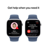 GETIT.QA- Qatar’s Best Online Shopping Website offers PRE-ORDER APPLE WATCH SERIES 10 GPS, 42MM SILVER ALUMINIUM CASE WITH DENIM SPORT BAND - M/L, MWWC3QA/A at the lowest price in Qatar. Free Shipping & COD Available!