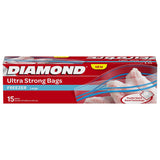 GETIT.QA- Qatar’s Best Online Shopping Website offers DIAMOND ULTRA STRONG ZIPPER FROZEN BAGS LARGE SIZE 26.8 CM X 24.4 CM 15 PCS at the lowest price in Qatar. Free Shipping & COD Available!