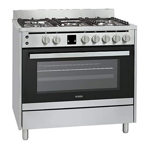 GETIT.QA- Qatar’s Best Online Shopping Website offers VESTEL ‎GAS COOKING RANGE, 5 BURNERS, 90 X 60 CM, ‎STAINLESS STEEL, FP96F51X at the lowest price in Qatar. Free Shipping & COD Available!