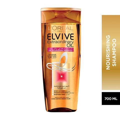 GETIT.QA- Qatar’s Best Online Shopping Website offers L'OREAL PARIS ELVIVE EXTRAORDINARY OIL NOURISHING SHAMPOO 700 ML at the lowest price in Qatar. Free Shipping & COD Available!