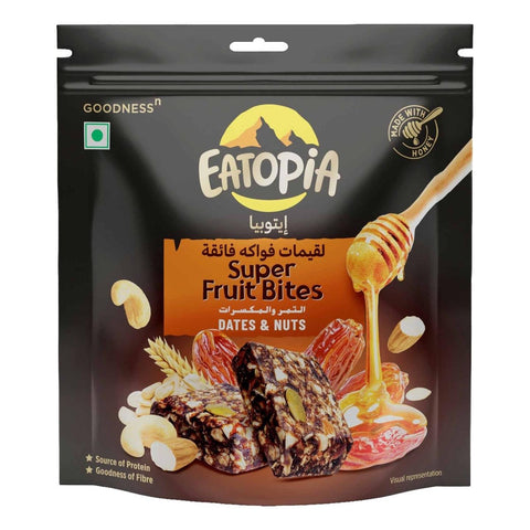 GETIT.QA- Qatar’s Best Online Shopping Website offers EATOPIA SUPER FRUIT BITES DATES & NUTS 60 G at the lowest price in Qatar. Free Shipping & COD Available!