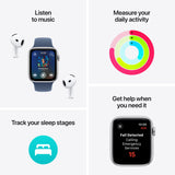 GETIT.QA- Qatar’s Best Online Shopping Website offers PRE-ORDER APPLE WATCH SE GPS, 40 MM SILVER ALUMINIUM CASE WITH DENIM SPORT BAND - S/M, MXEC3QA/A at the lowest price in Qatar. Free Shipping & COD Available!