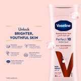 GETIT.QA- Qatar’s Best Online Shopping Website offers VASELINE ESSENTIAL EVEN TONE PERFECT 10 BODY LOTION 200 ML at the lowest price in Qatar. Free Shipping & COD Available!