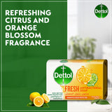 GETIT.QA- Qatar’s Best Online Shopping Website offers DETTOL FRESH ANTI-BACTERIAL BATHING SOAP BAR CITRUS & ORANGE BLOSSOM FRAGRANCE 4 X 120 G at the lowest price in Qatar. Free Shipping & COD Available!