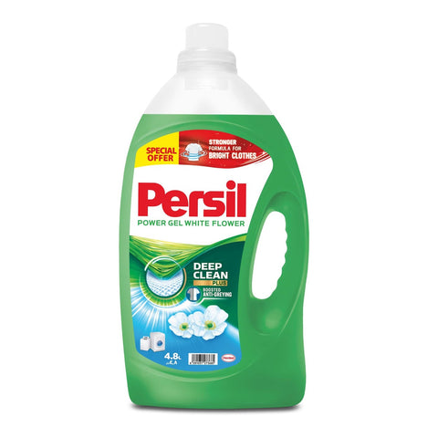 GETIT.QA- Qatar’s Best Online Shopping Website offers PERSIL POWER GEL LIQUID LAUNDRY DETERGENT WHITE FLOWER VALUE PACK 4.8 LITRES
 at the lowest price in Qatar. Free Shipping & COD Available!