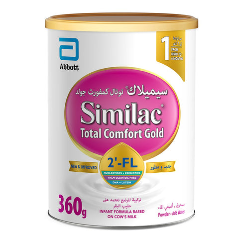 GETIT.QA- Qatar’s Best Online Shopping Website offers SIMILAC TOTAL COMFORT GOLD 2-FL STAGE 1 INFANT FORMULA FROM BIRTH TO 6 MONTHS 360 G at the lowest price in Qatar. Free Shipping & COD Available!