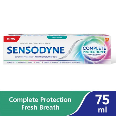 GETIT.QA- Qatar’s Best Online Shopping Website offers SENSODYNE FRESH BREATH COMPLETE PROTECTION TOOTHPASTE 75 ML at the lowest price in Qatar. Free Shipping & COD Available!