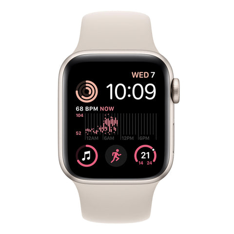 GETIT.QA- Qatar’s Best Online Shopping Website offers APPLE WATCH SE (2ND GENERATION) GPS + CELLULAR, 40 MM, STARLIGHT ALUMINIUM CASE WITH STARLIGHT SPORT BAND, REGULAR at the lowest price in Qatar. Free Shipping & COD Available!