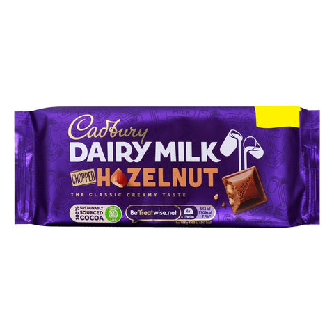 GETIT.QA- Qatar’s Best Online Shopping Website offers CADBURY DAIRY MILK CHOPPED HAZELNUT CHOCOLATE 95 G at the lowest price in Qatar. Free Shipping & COD Available!