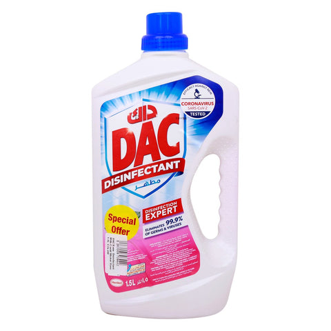 GETIT.QA- Qatar’s Best Online Shopping Website offers DAC ROSE DISINFECTANT VALUE PACK 1.5 LITRES
 at the lowest price in Qatar. Free Shipping & COD Available!