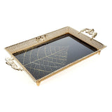 GETIT.QA- Qatar’s Best Online Shopping Website offers HELVACIOGLU STEEL WITH GOLD PLATED FLAT RECTANGULAR TRAY-- HEL2941 at the lowest price in Qatar. Free Shipping & COD Available!