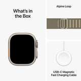 GETIT.QA- Qatar’s Best Online Shopping Website offers APPLE WATCH ULTRA 2 GPS + CELLULAR, TITANIUM CASE WITH OLIVE ALPINE LOOP, 49 MM, SMALL, MREX3AE/A at the lowest price in Qatar. Free Shipping & COD Available!