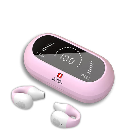 GETIT.QA- Qatar’s Best Online Shopping Website offers SWISS MILITARY TRUE WIRELESS EARBUDS DELTA 4 PINK at the lowest price in Qatar. Free Shipping & COD Available!