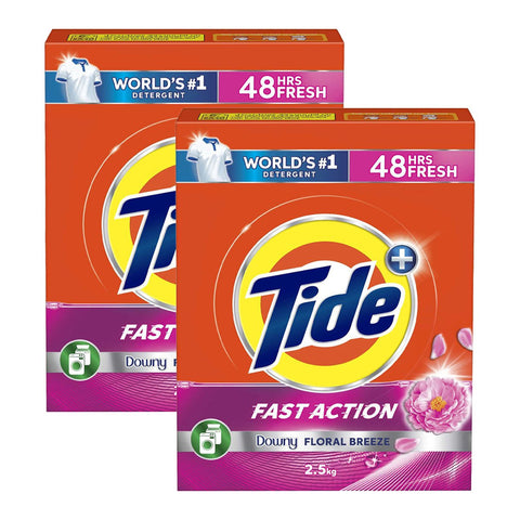 GETIT.QA- Qatar’s Best Online Shopping Website offers TIDE FAST ACTION DOWNY FLORAL BREEZE WASHING POWDER 2 X 2.5 KG
 at the lowest price in Qatar. Free Shipping & COD Available!