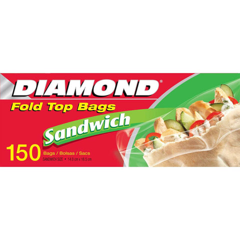 GETIT.QA- Qatar’s Best Online Shopping Website offers DIAMOND SANDWICH FOLD TOP BAGS 14CMX16.5CM 150PCS at the lowest price in Qatar. Free Shipping & COD Available!