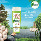 GETIT.QA- Qatar’s Best Online Shopping Website offers VATIKA NATURALS SPANISH GARLIC NATURAL HAIR GROWTH SHAMPOO FOR WEAK FALLING HAIR 400 ML at the lowest price in Qatar. Free Shipping & COD Available!