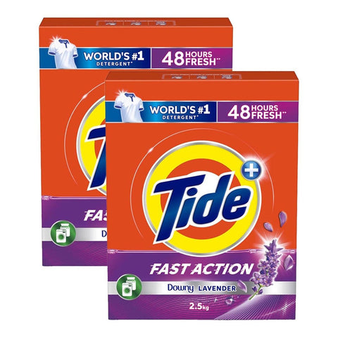 GETIT.QA- Qatar’s Best Online Shopping Website offers TIDE FAST ACTION DOWNY LAVENDER WASHING POWDER 2 X 2.5 KG
 at the lowest price in Qatar. Free Shipping & COD Available!