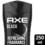 GETIT.QA- Qatar’s Best Online Shopping Website offers AXE BLACK-- 12HOURS REFRESHING FRAGRANCE-- 3 IN 1 SHOWER GEL-- 250 ML at the lowest price in Qatar. Free Shipping & COD Available!