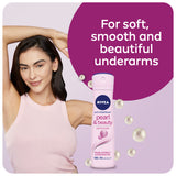 GETIT.QA- Qatar’s Best Online Shopping Website offers NIVEA ANTIPERSPIRANT SPRAY FOR WOMEN PEARL & BEAUTY 150 ML at the lowest price in Qatar. Free Shipping & COD Available!