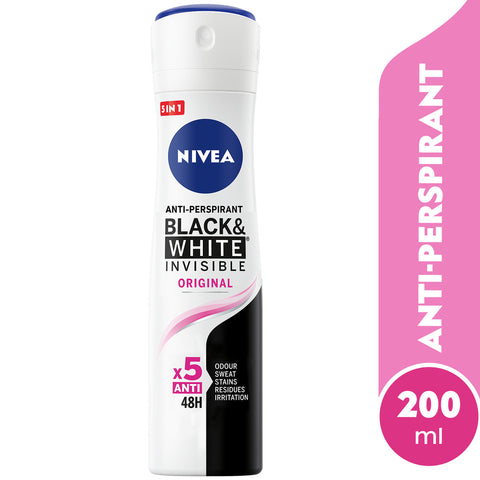 GETIT.QA- Qatar’s Best Online Shopping Website offers NIVEA DEODORANT SPRAY INVISIBLE FOR BLACK & WHITE 200 ML at the lowest price in Qatar. Free Shipping & COD Available!